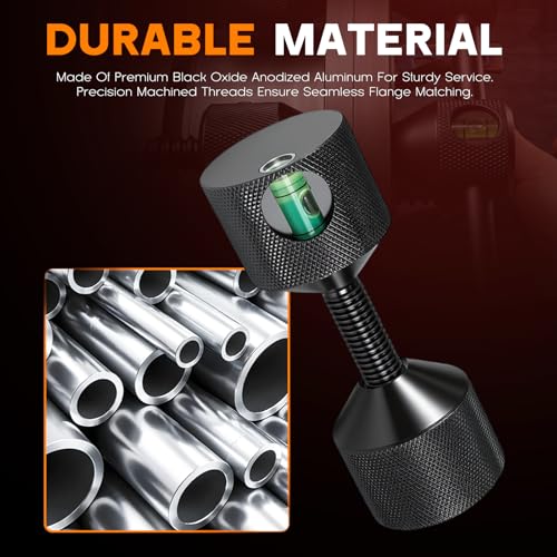 Two Hole Pins with Built-in Level,1-1/8" & 1-5/8" Aluminum, Detachable Flange Alignment Tool for Pipe Fitter Welding