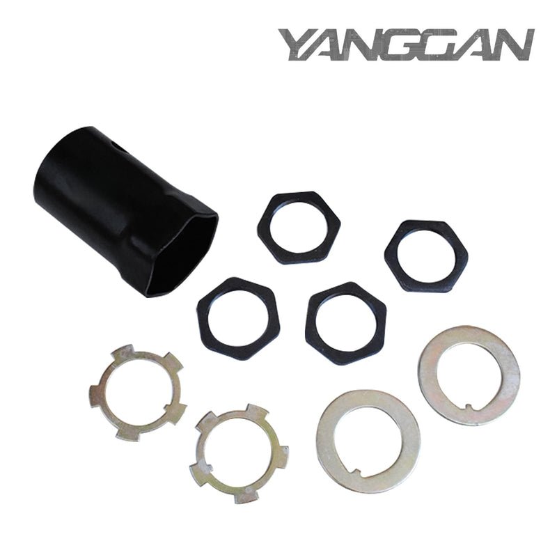 Hub Socket Nut Kit 1/2" Drive 54mm Compatible with Landcruiser Hilux 4x4 for Nissan Patrol, for Toyota FJ LN RN BJ HJ KZN165R T100 LC100 4WD 4X4 Hex Front Wheel Bearing Hub Axle Nut Socket