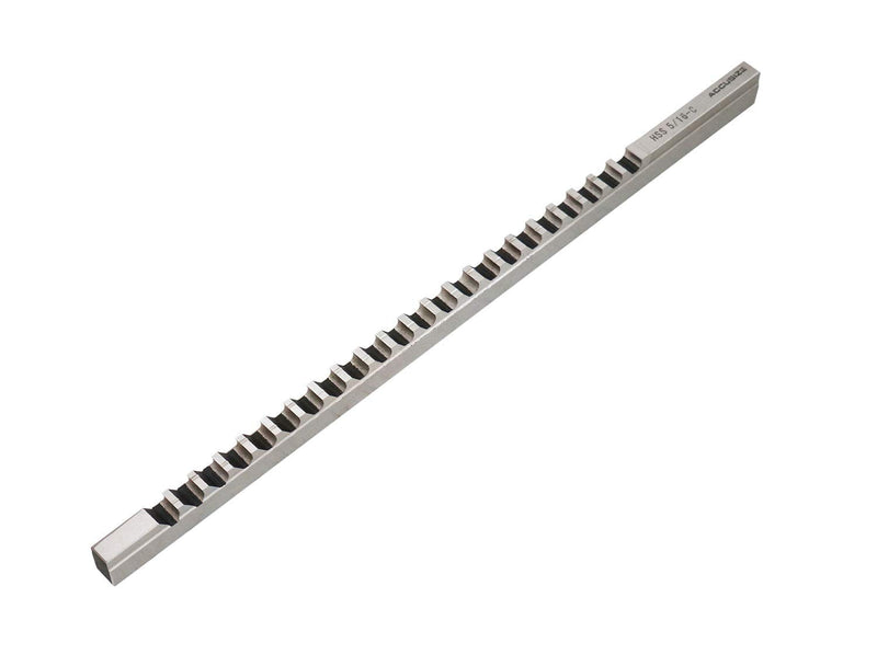 Accusize Industrial Tools - 5/16'' to C, Hss Keyway Broach, Fractional, Imperial, 5000-0020 | 0.3127-0.3137 Tolerance, 3/8 in x 11-3/4 in, 25/64 in to 2-1/2 in Cut Length, 1 Shim 5/16 in -C