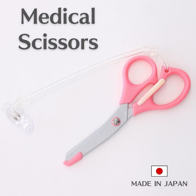 Medical Scissors, Nurse Scissors, Bandage Shears, Fluorine Coating Stainless Steel Blade 5.7 inch (14.5 cm), Pink Plastic Handle