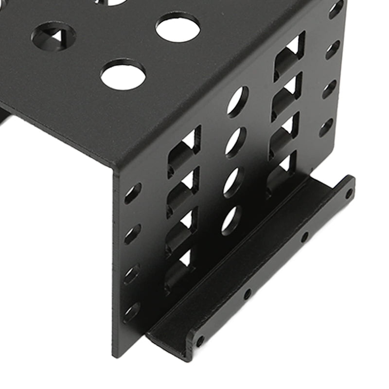 HDD Mounting Rack 2.5in, Solid Aluminium Alloy Hollow HDD SSD Mounting Rack Holding Stand, Hard Drive Storage Bracket, State Drive Hard Disk Cage for 2.5in IDE HDD SSD (Black) Black