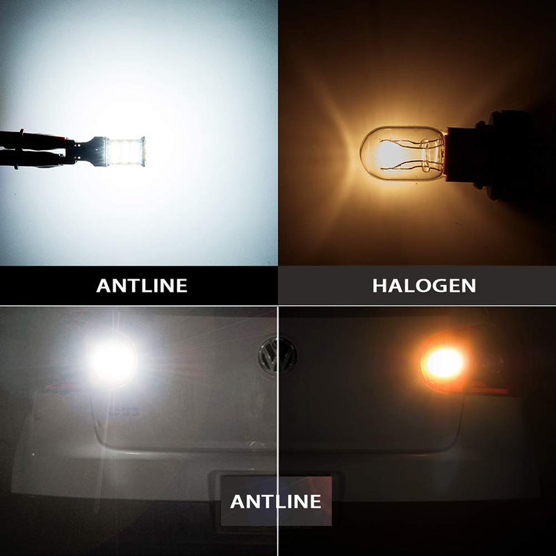 Extremely Bright 921 912 906 T15 W16W LED Bulb White, CANBUS 48-SMD 4014 Chipsets 1300 Lumens LED Replacement for Car Backup Reverse Center High Mount Stop Light Bulbs(Pack of 2) Xenon White
