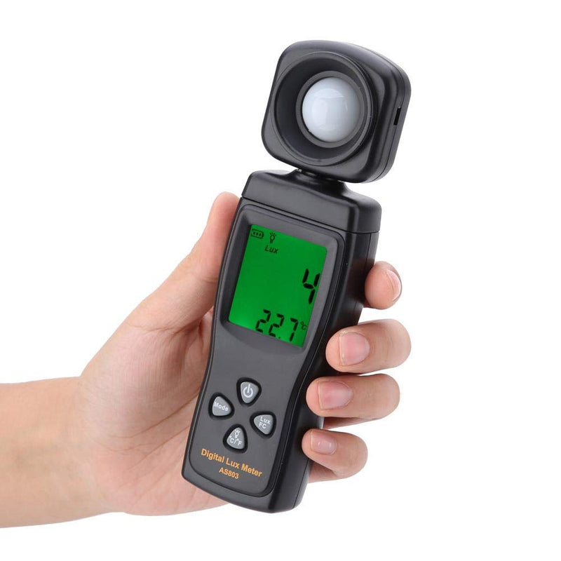 Digital LuxMeter Illuminometer Walfront SMART SENSOR AS803 Mini LCD Display 200000 LUX Handheld Luxmeter Light Meter -10~50℃