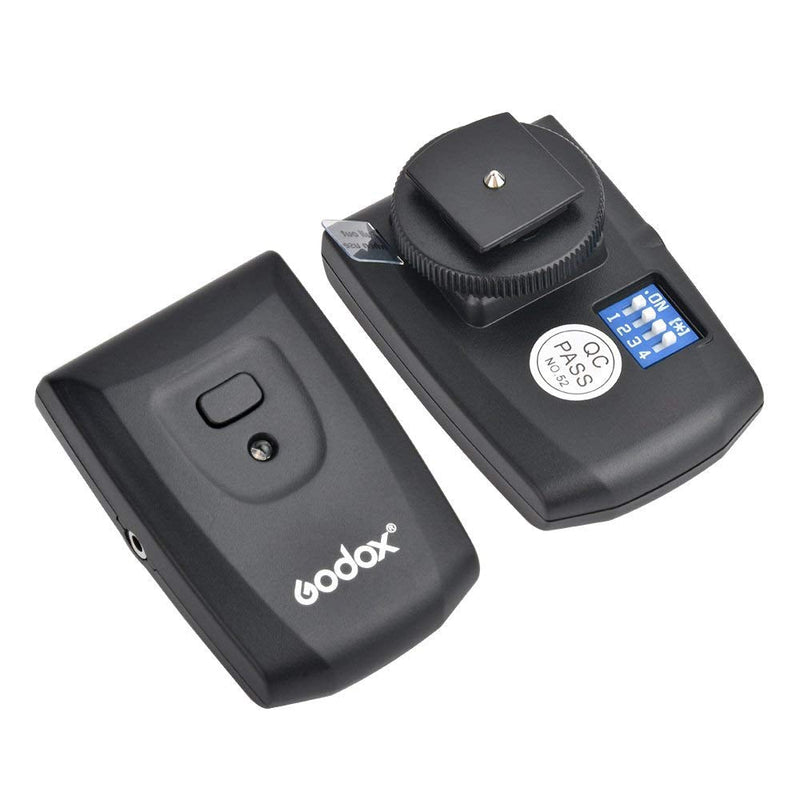 Godox Wireless 433MHz GN38 Camera Flash Speedlite with Built-in Receiver with RT Transmitter Compatible for Canon Nikon Sony Olympus Pentax Fuji DSLR Cameras with Diffuser + Filters