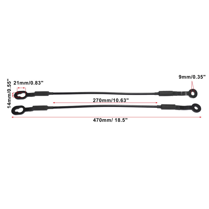 X AUTOHAUX Pair Rear Tailgate Cables Lift Gate Support Straps Pickup for Chevy S10 1994-1998 2000-2004 38534 15683449