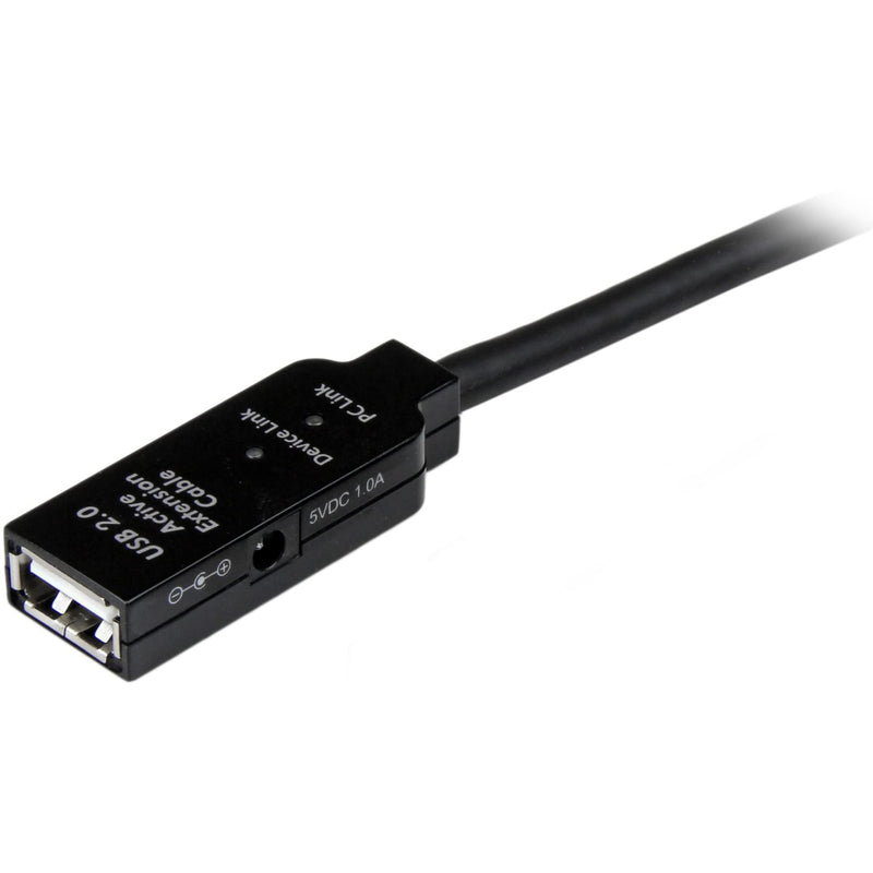 StarTech.com 10m USB 2.0 Active Extension Cable M/F - 10 meter USB 2.0 Repeater / Extender Cable USB A (M) to USB A (F) 10 m Black - 3 ft, TAA (USB2AAEXT10M) 32.8 ft