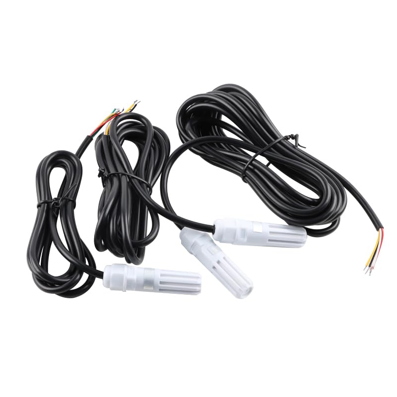 1Pc AHT30 Digital Temperature and Humidity Sensor Module, Waterproof Stainless Steel Probe with 10 ft Cable, White Housing AHT30- 3M (white shell)