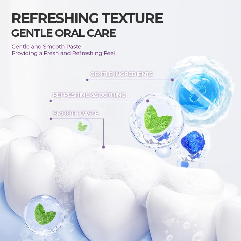 Tooth Refresh Toothpaste, Whitening & Stain Remover for Coffee, Hydroxyapatite for Enamel Support, Fresh Breath, Gentle for Sensitive Teeth, Fluoride-Free, Adults & Kids, 3.5 Oz, 2 Pack