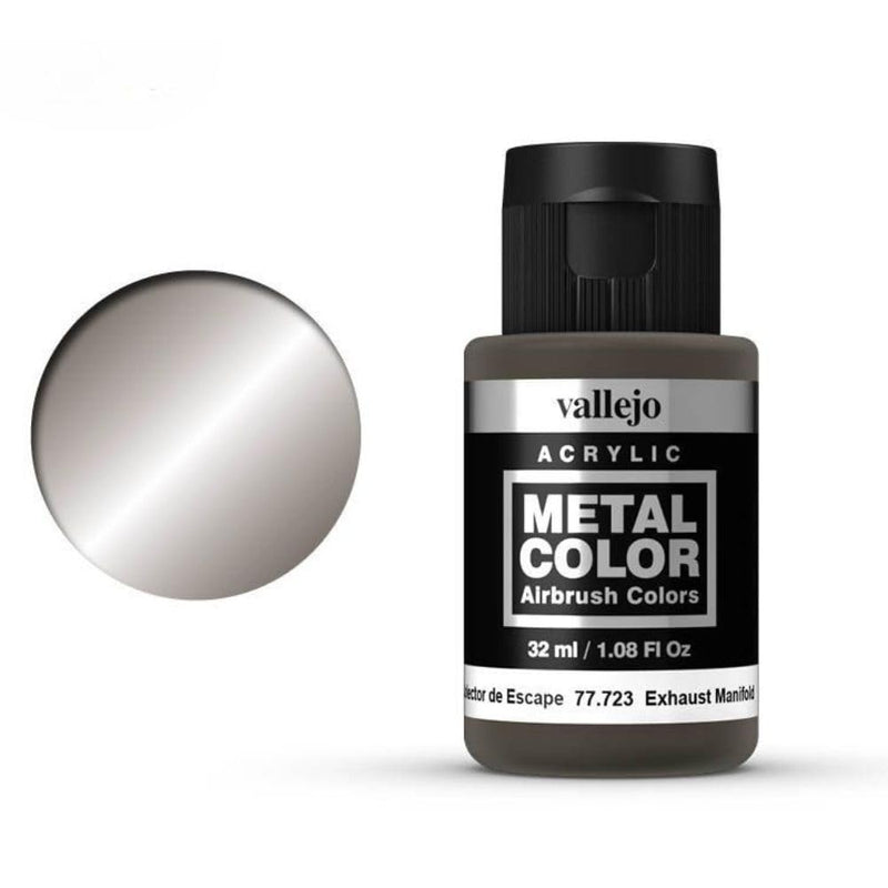 Vallejo - Metal Color | Exhaust Manifold 32 ml (1.08 fl.oz.) | Faithfully Reproduce Different Metallic Finishes Exhaust Manifold 32 ml (1.08 fl.oz.)