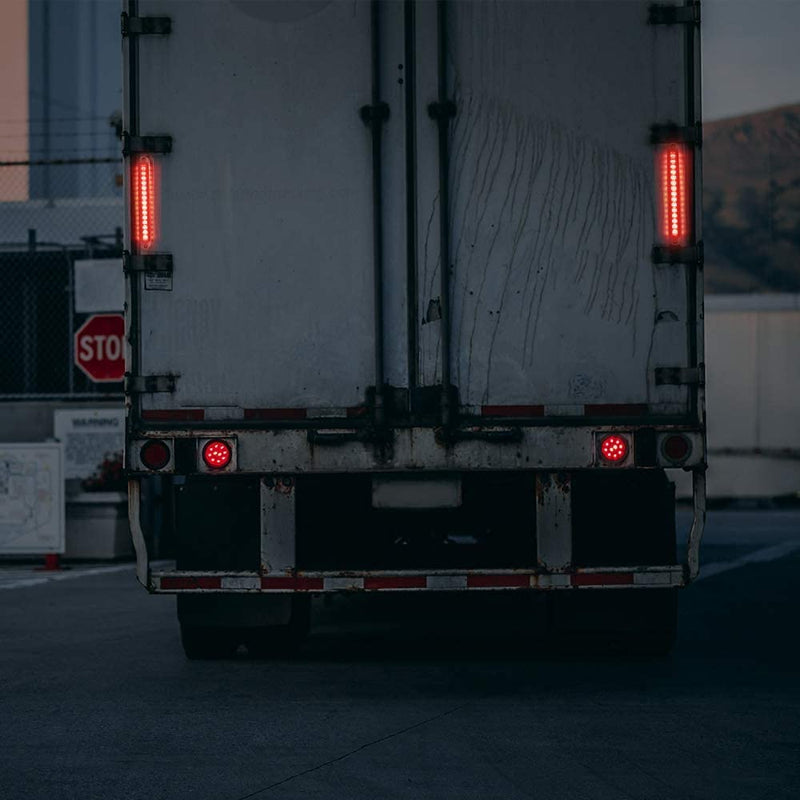 15 LED Trailer Brake Tail Light, LED Bar Stop Turn Tail Lights Waterproof Assembly Brake Strip Red Light for Marine Boats Golf Cart Offroad Truck RV UTV ATV Red Lens