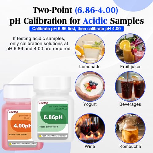 pH Buffer Solution 4,6.86,9.18 pH Calibration Solution for pH Meters Purple