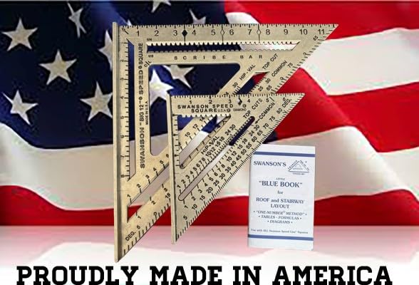 SWANSON Tool Co., Inc SW1201K Value Pack 7 inch Speed Square and Big 12 Speed Square (without layout bar) ships with Blue Book 7" & 12" (inches) Combo