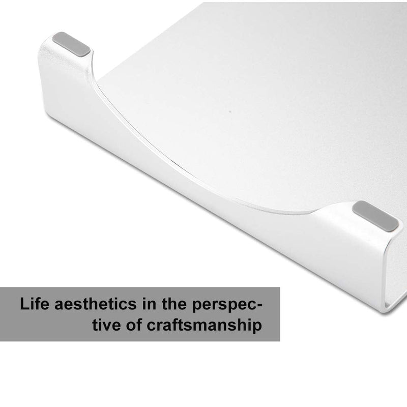 Heayzoki Desk Monitor Stand Riser,Aluminum Alloy Monitor Stand Riser,for Notebook Laptop Computer Desk Stand Organizer Shelf,Delicate Workmanship, Feel,Silver