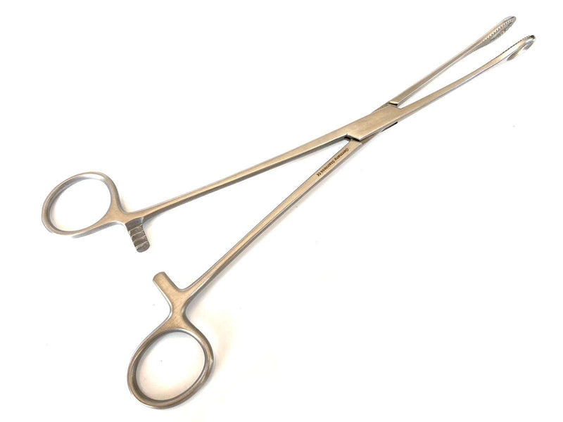 Foerster Sponge Forceps 10" Straight Serrated Surgical Holding Veterinary Instruments