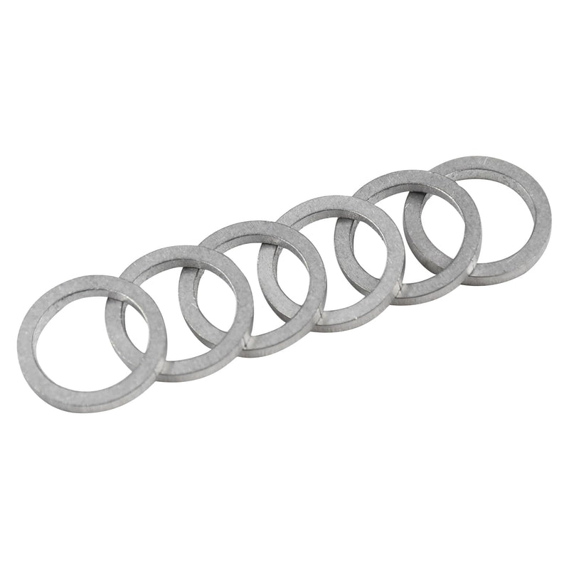 6PCS 90430-14M09-00 Oil Drain Plug Gasket, 90430-14228-00 Crush Washer Seal Ring Compatible with Yamaha Outboard F15 F20 F25 F30 F40 F50 F60 F70 F80 F100 F115 F150 F200 F225
