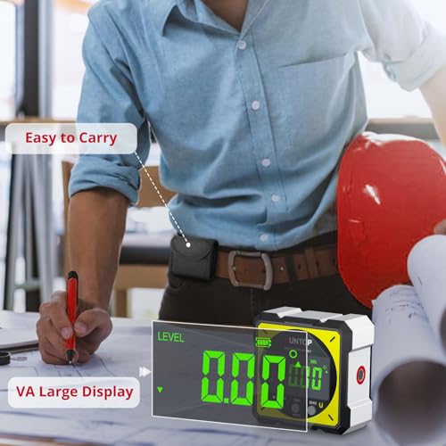 XUNTOP Digital Angle Finder with Laser (Class 2 Laser, <1mW Output)