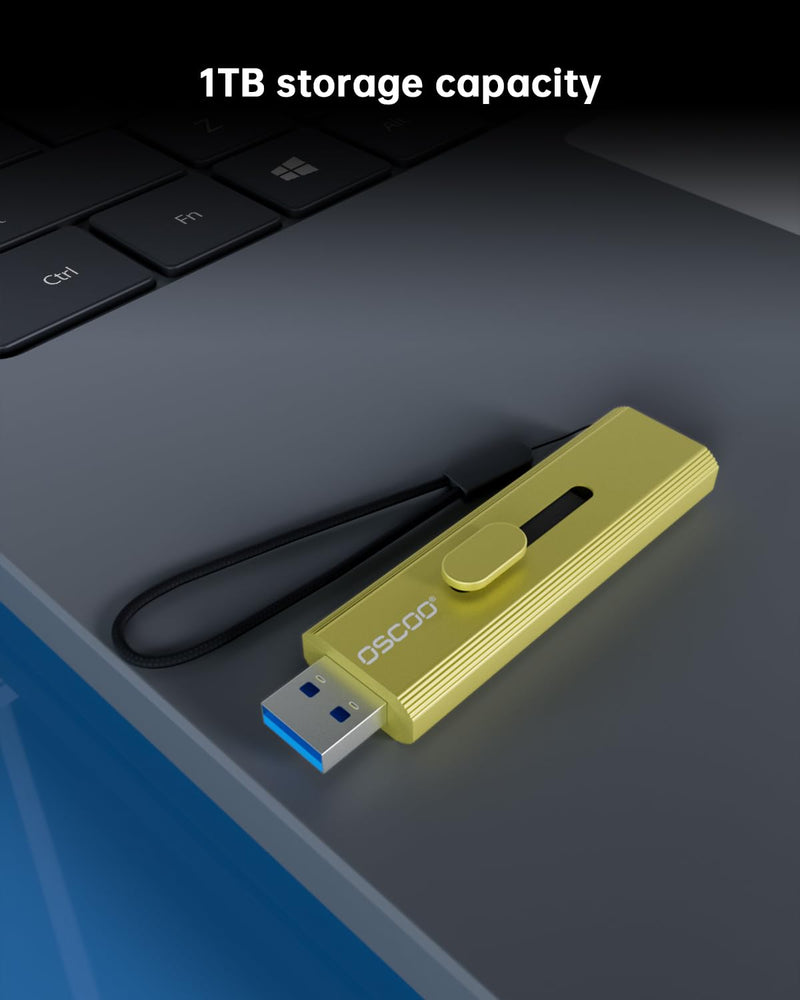 1TB Portable SSD, Up to 1000MB/s, USB 3.2 Gen 2 External Solid State Drive, Dual USB-C & USB-A Ports, Push-Pull Design, Compatible with iPhone 15/16/17, Android, Mac, Windows 1TB