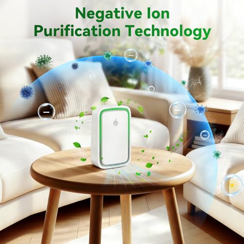 Air Purifiers Plug In 6 Pack, Negative Ion Air Ionizers with 3 Adjustable White-6PCS