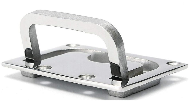 Two Marine Grade Stainless Steel Heavy-Duty Flush Lifting Handles, 3" x 2-1/4"