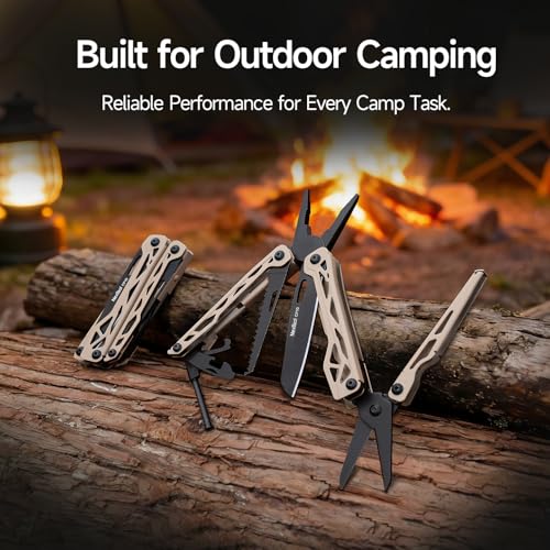 NexTool Camper CP10 Multitool with Fire Starter, Pocket Knife EDC Gear Full-size