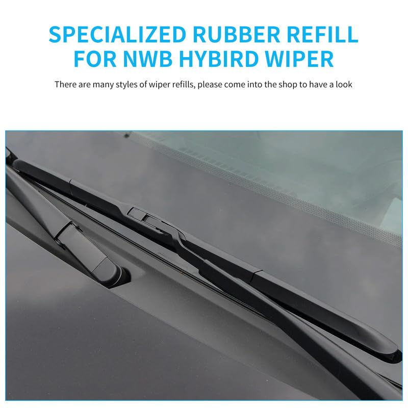 Wiper Blade Refill, 26" + 16" Wiper Refill 8.5 mm Fit for Toyota RAV 4 2013-2023 Original Equipment Replacement Windshield Wiper Refills 4 Pcs 26 + 16 inches