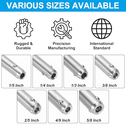 MECCANIXITY Quick Release Pin 5/8 Inch, t Handle Ball Locking Pin with Push Button Lanyard Cable 304 Stainless Steel Equipment Mechanical Usable Length 2.36 Inch, Silver 5/8 Inch/2.36 Inch