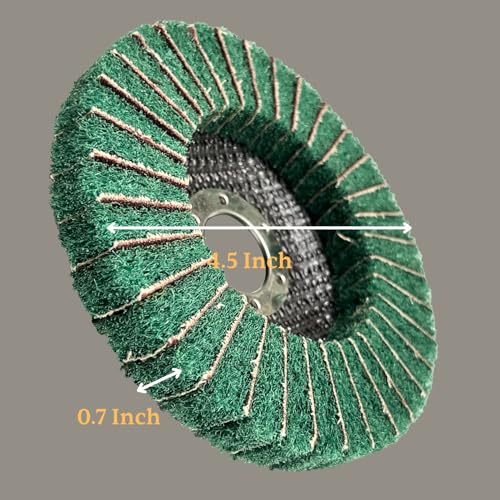 10Pcs 120 & 240 Grit Scour Flap Disc 4 1/2 Inch Coarse Polishing Grinding Wheel for Metal Stainless Steel Angle Grinder Scouring Pads Scuff Sanding Discs Paint Rust Remover Red Green Mixed Pack 10Pcs