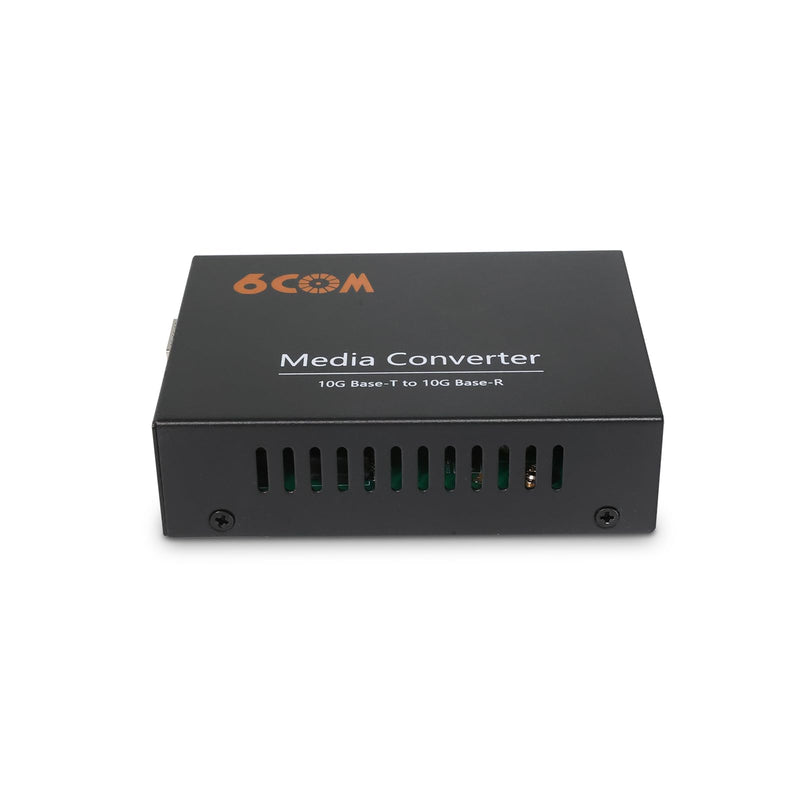6COMGIGA 10G Fiber Media Converter,1x 1000M/2.5G/5G/10GBase-T Auto-Negotiation RJ45 Slot to 1x 10GBase-X SFP+ Slot,Support 10GBase-SR/LR/BIDI Transceiver, 10 Gigabit Ethernet Media Converter 1XRJ45 to 1XSFP+