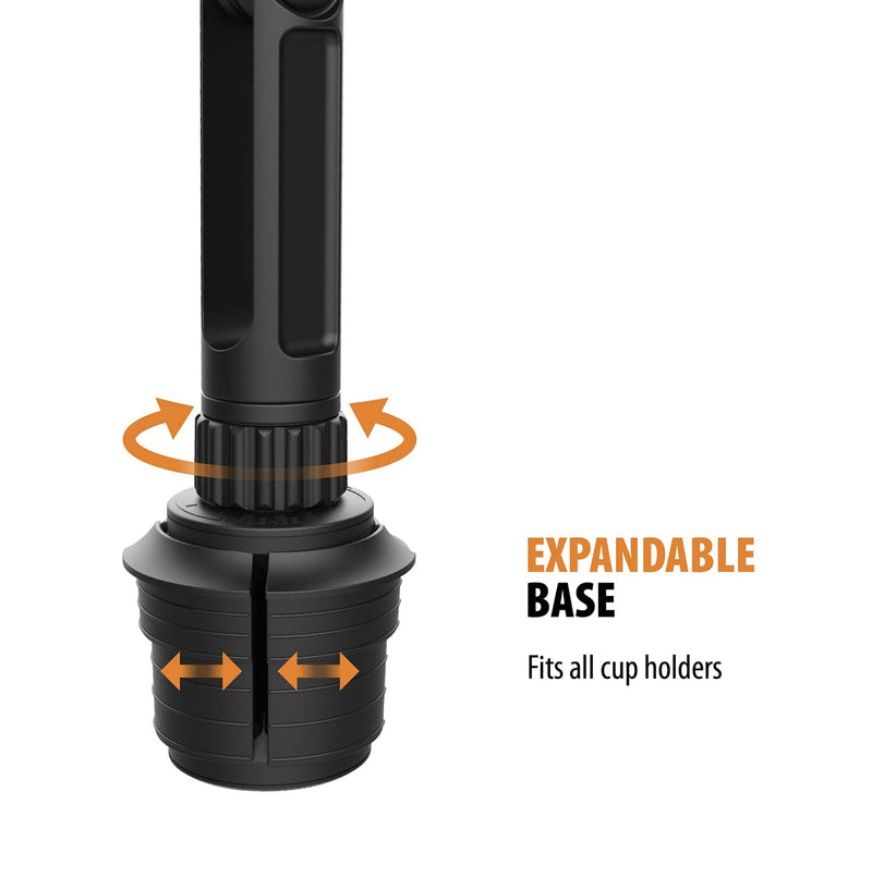 MagTough Magnetic Boom Phone Mount – Adjustable 13.3” Extension Arm, Expandable Cupholder Base | Universal Compatibility with iPhone & Android | Secure Hold on Rough Roads