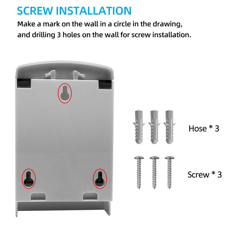 Soap Dispenser Wall Mount, 1000ML Commercial Manual Soap Dispenser Wall Mounted for Bathroom Kitchen Hotel, Shampoo Container Plastic
