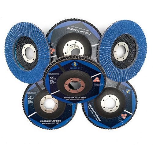 SIGNI 4" x 5/8" Premium Zirconia Flap Discs T27 10-Pack (4.5 inch T27 80#) 4.5 inch T27 80#