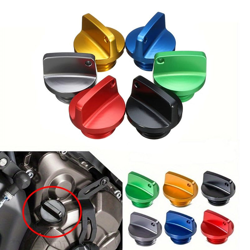 M20 * 2.5 Universal Motorcycle Engine Oil Filler Cap Screw Cover Plug Gray with O-ring Valve Oil Cap Transmission Tank Cover (Black) Black
