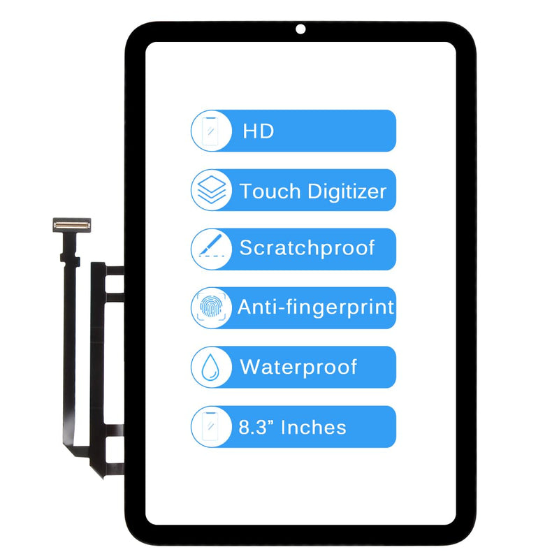 for iPad mini 7 2024 Digitizer Replacement Touch Screen Glass Only 8.3" Screen Replacement for iPad mini 7th Generation A2993 A2995 A2996 Touch Screen Fix with Repair Tools, No LCD Display