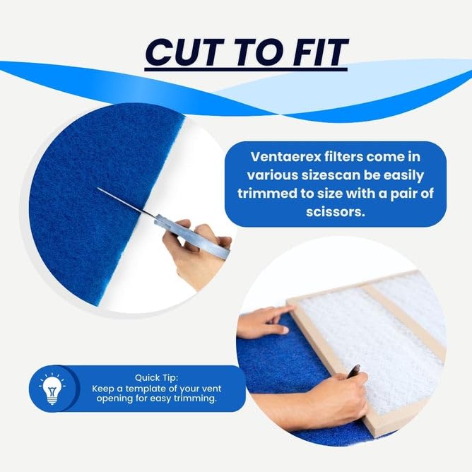 16x20x1 Reusable Air Filters - Made in USA - MERV 6 Washable AC HVAC Furnace Fan Coil Filter Media - Cut to Fit - Synthetic Alternative to Hog’s Hair Filter - 2 Pack