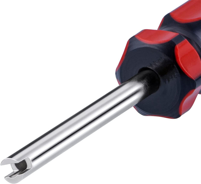 10 Pcs 6523339 Valve Core Removal Tool w/4 Tire Valve dust Cap Automotive Car Motorcycle Truck Bike Screwdriver Valve Stem Core Remover Tire Repair Install Tool