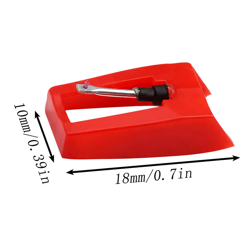 4PCS Ruby Stylus Set Replacement Cartridges for Vinyl Turntables Compatible with a Wide Range of Phonographs and Turntables