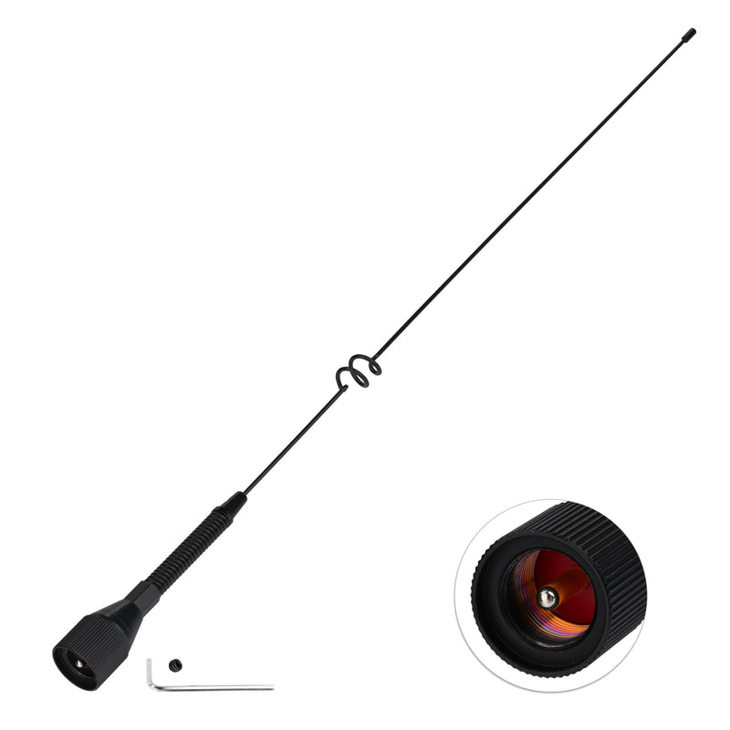 Bingfu VHF UHF Dual Band Amateur Mobile Ham Radio PL259 Antenna 20.8" | 136-174MHz 400-470MHz with Shock-Absorbing Spring compatible with Yaesu ICOM BTECH Amateur Gmrs Repeater Two Way Radio