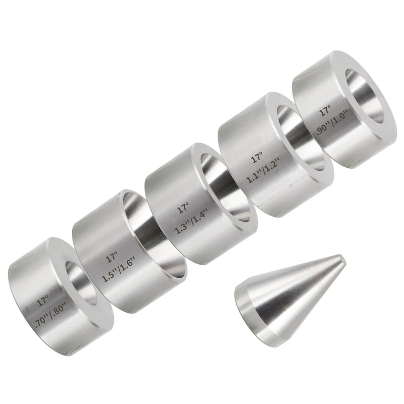 17 Degree Five Piece Set Folding Reduction Die Stainless Steel Stabilizer Folding Cone Die Set Coin Making Tool