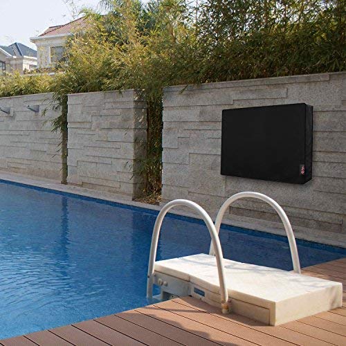 KOLIFE K LIFE Outdoor TV Cover 28 to 32 inches, Waterproof and Weatherproof, Fits Up to 30''W x 19''H for Outside Flat Screen TV 28'' - 32'' Black