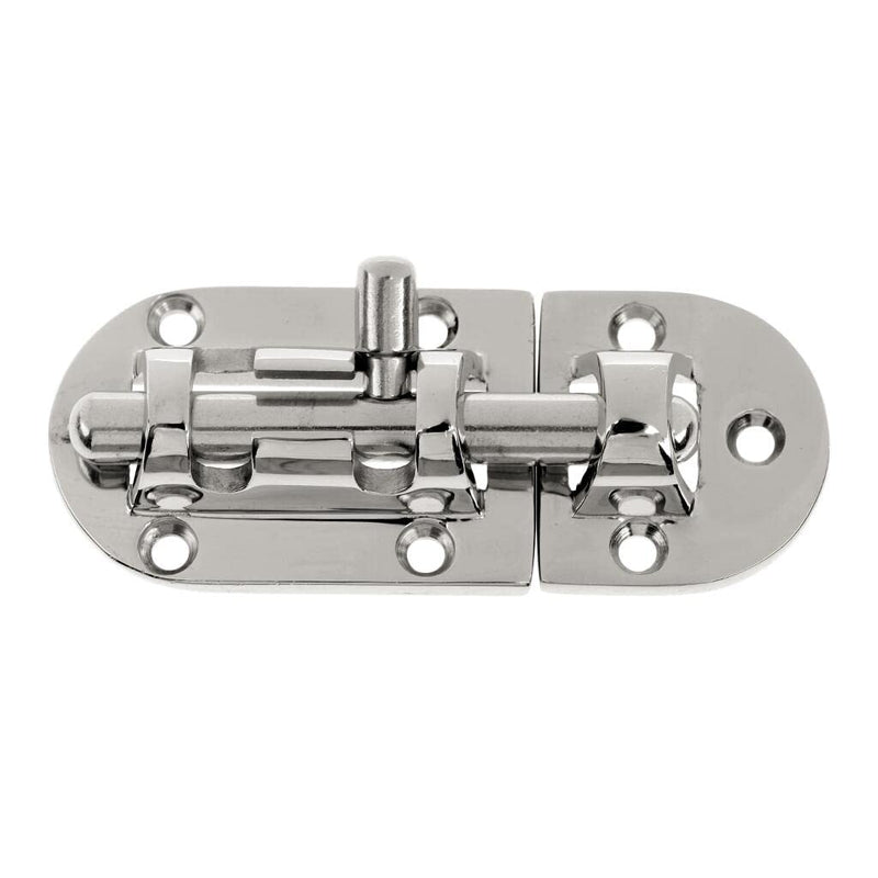 1/2Pack Stainless Steel 316 Door Window Lock Latch ，Marine Barrel Bolt Clasp Sliding Hasp Locks Push Pull Toggle Buckle W/Rubber gaskets (2Pack, Length: 110mm 4.33inch) 2Pack