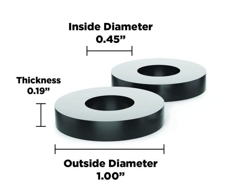 Isolate It: Sorbothane Vibration Isolation Washer 70 Duro (.45" ID - 1" OD - .19" Deep) - 12 Pack