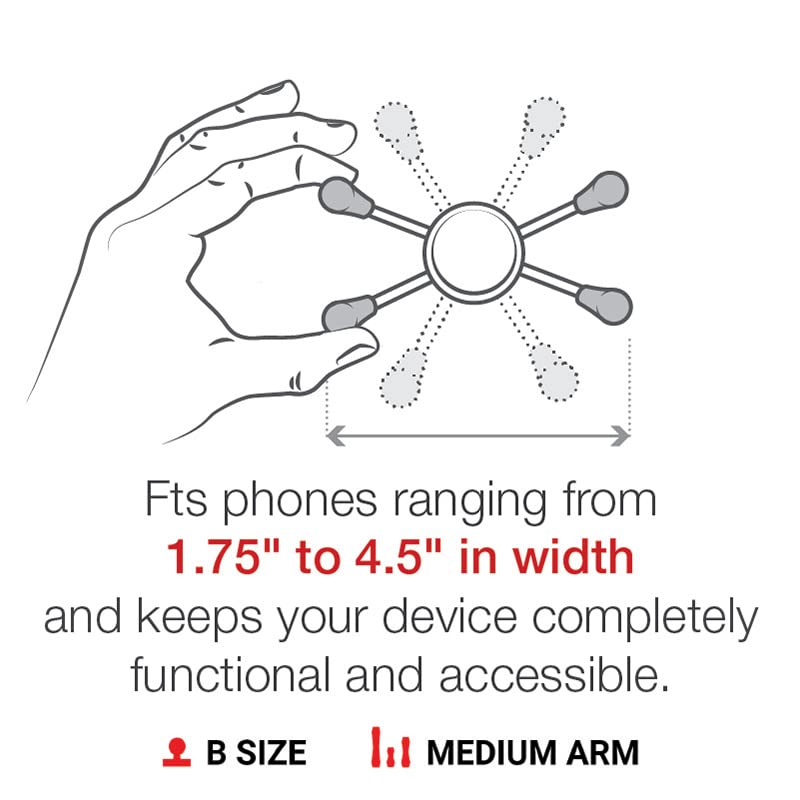 RAM MOUNTS X-Grip Large Phone Mount with Drill-Down Base RAM-B-138-UN10 with Medium Arm