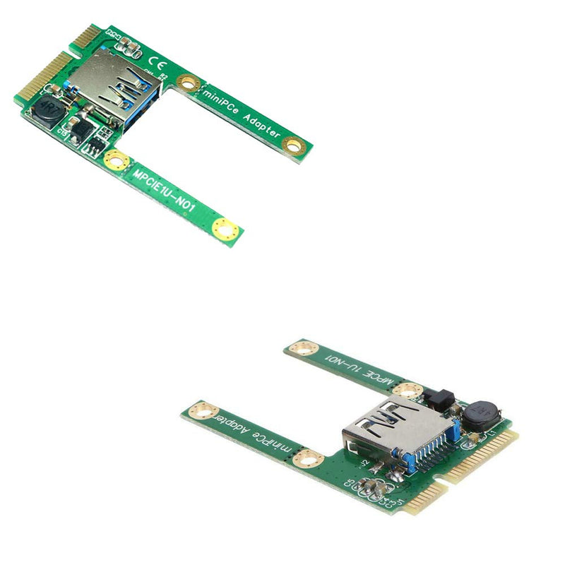 Acxico 1Pcs Mini PCI-E Card Slot Expansion to USB 2.0 Adapter Riser PCI Express Adapter Card PCI-E to USB 2.0 Expansion Card