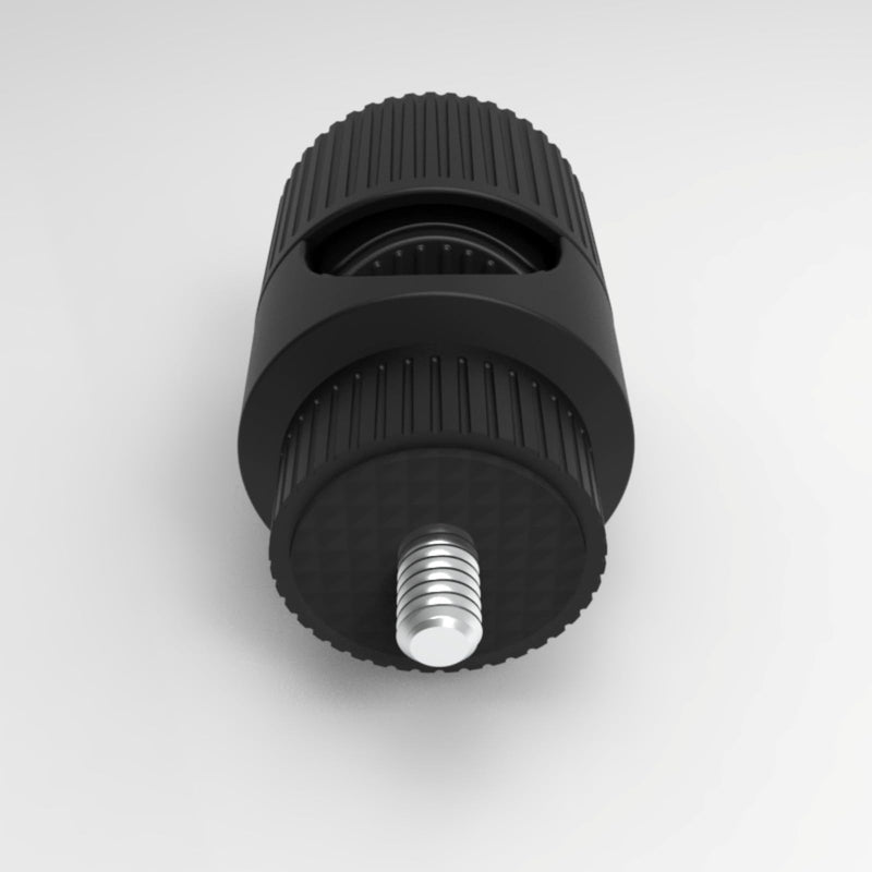 Plastics Round Tube Clamp with 1/4 Inch Screw for Camera Phone Mount Tripods Stand 12mm to 23mm Diameter Plastics Pipe Clamp Base Black Color
