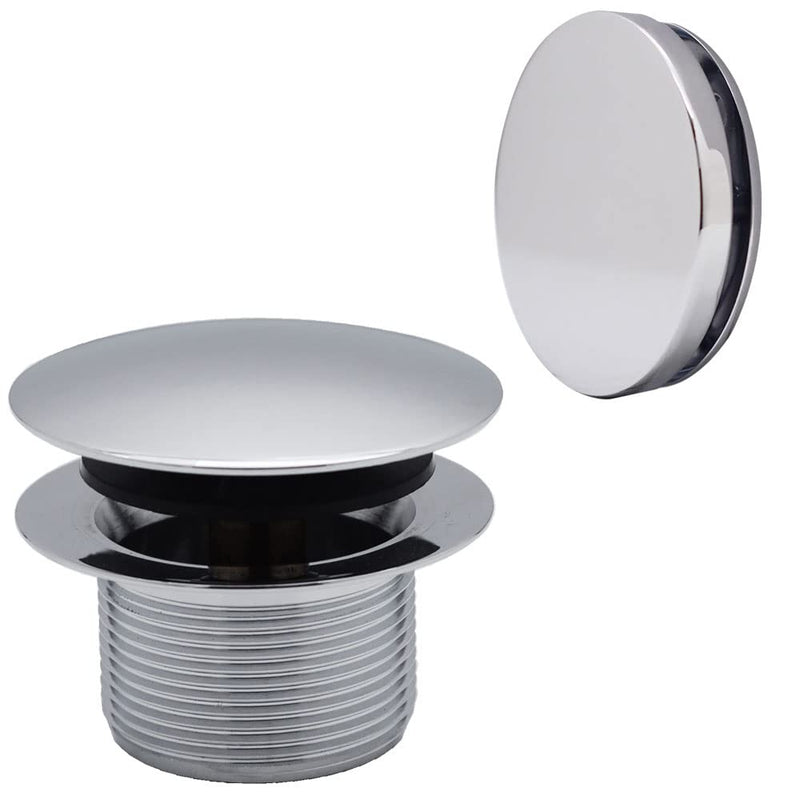 Westbrass Illusionary Overflow Sch. 40 PVC Plumbers Pack with Tip-Toe Bath Drain, Polished Chrome, D593PHRK-26