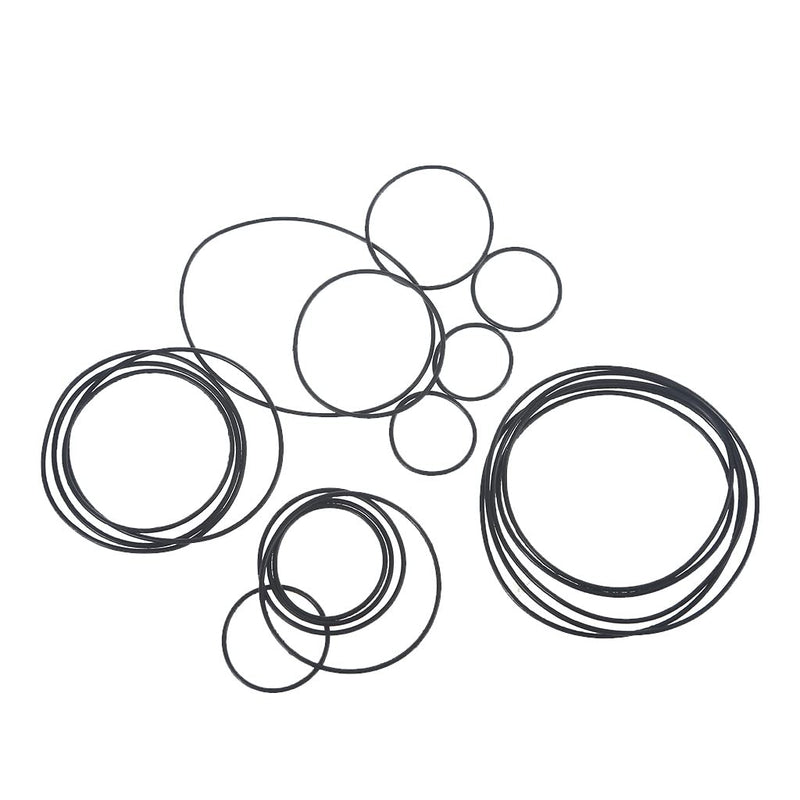 20PCS Nitrile O-Rings Rubber Gasket, 1mm Cross Section NBR Seal Ring Set, OD Range 25-80mm for Cassette Tape Recorder CD DVD Drive Repair