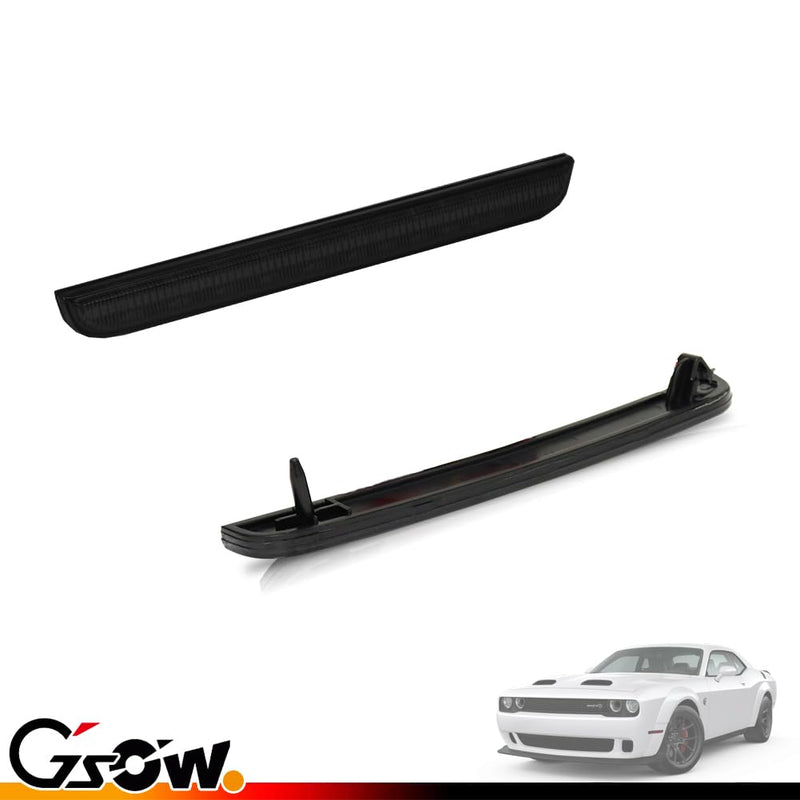 2 PCS Rear Bumper Reflector Cover for Dodge Challenger 2015-2023, Smoked Lens Tail Cover, Car Accessory - Smoked Lens