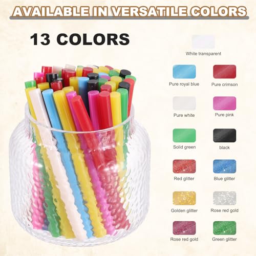 HARFINGTON 30pcs Mini Glue Stick 0.3"x3.9" High-Stick Hot Glue Gun Sticks Hot Melt Adhesive Strip for DIY Craft Sealing Repair Festival Decoration, Dark Blue