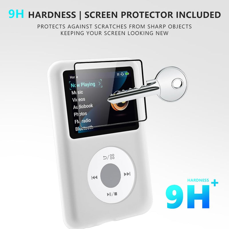 Silicone Case for innioasis Y1 Mp3 Player, Soft Anti-Scratch Cover with Screen Protector, Slim Lightweight Full-Body Protection -Mist White translucent