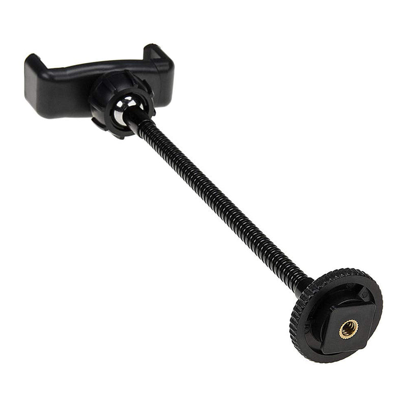 Fotodiox Cell Phone Mount w/Gooseneck Tripod/Hot Shoe Adapter - Universal Phone 1/4" Tripod Mount Clamp for Smartphones, 2.2-4" Wide Adjustable